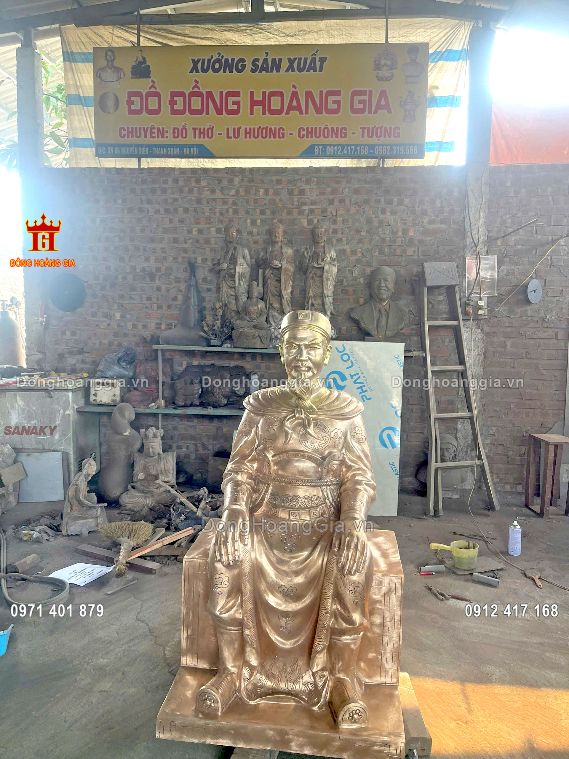 Pho tượng Lục Lộc Đại Vương sau khi được hoàn thiện